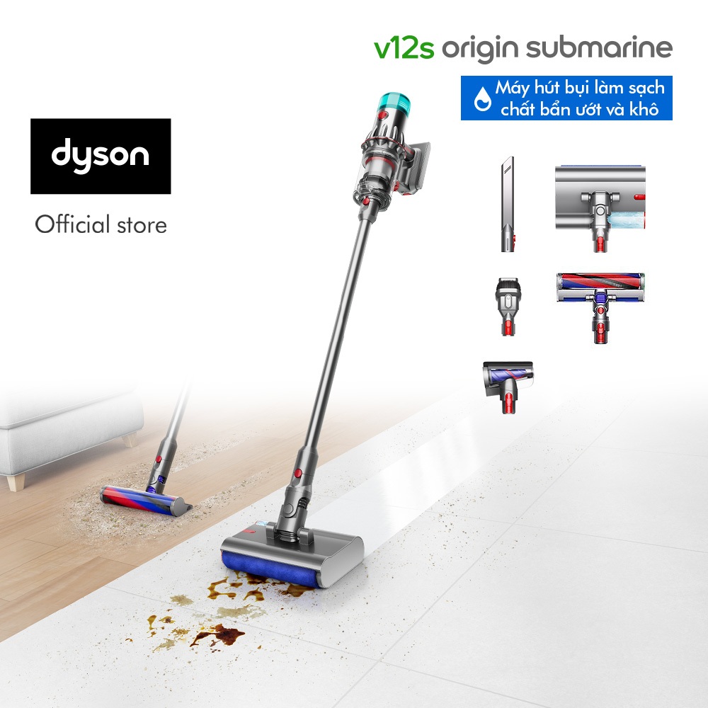 [14-15.9 | TẶNG CON LĂN LAU 890K] Máy hút bụi lau nhà Dyson V12 s Origin ™ Submarine HEPA