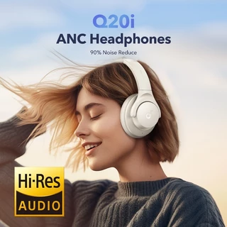 Tai Nghe Bluetooth Soundcore by Anker Q20i, Hybrid Active Noise Cancelling, Hi-Res Sound, 40H Playtime, App EQ, Đeo Êm,