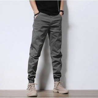 Quần jogger nam thời trang bó chân phối khóa zip kim loại Quân dài kaki đi du lịch 40-75kg L