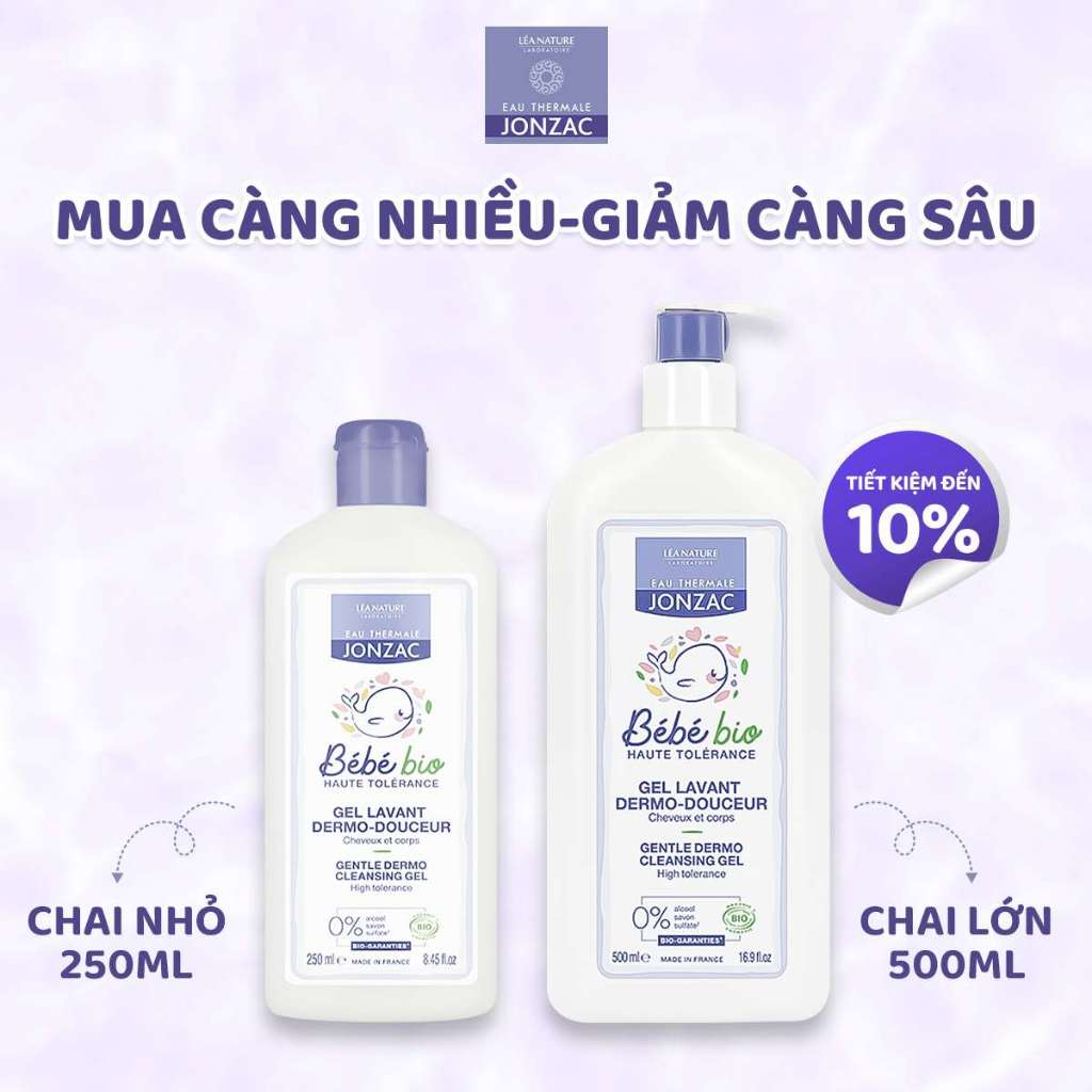 [LIVESTREAM] Gel Tắm Gội Hữu Cơ JONZAC Dành Cho Bé Từ Sơ Sinh (250Ml-500Ml)