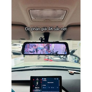 Camera hành trình ô tô A10 Bản đồ dẫn đường Kết nối Apple Carplay/Android Auto Ghi hình 4K Quay đêm sắc nét BH 12 tháng