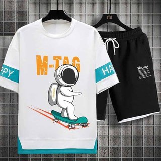 Set Bộ Quần Áo Thể Thao Nam ⚡️ FreeShip - Giá Sập Sàn ⚡️ Đồ tập gym in chữ phối màu họa tiết M-TAG K1