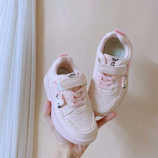 TĂNG 1 SZ Giày Thể Thao Mèo Hello Kitty Quai Dán Màu Hồng Pastel Cho Bé Gái Từ 4 Tuổi K155