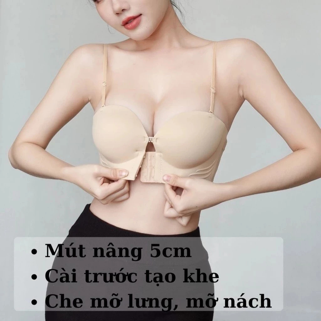 [Peinn]946 Áo lót, áo ngực Nữ,chống tụt Cài Trước đệm dày 5cm, siêu nâng,tạo khe