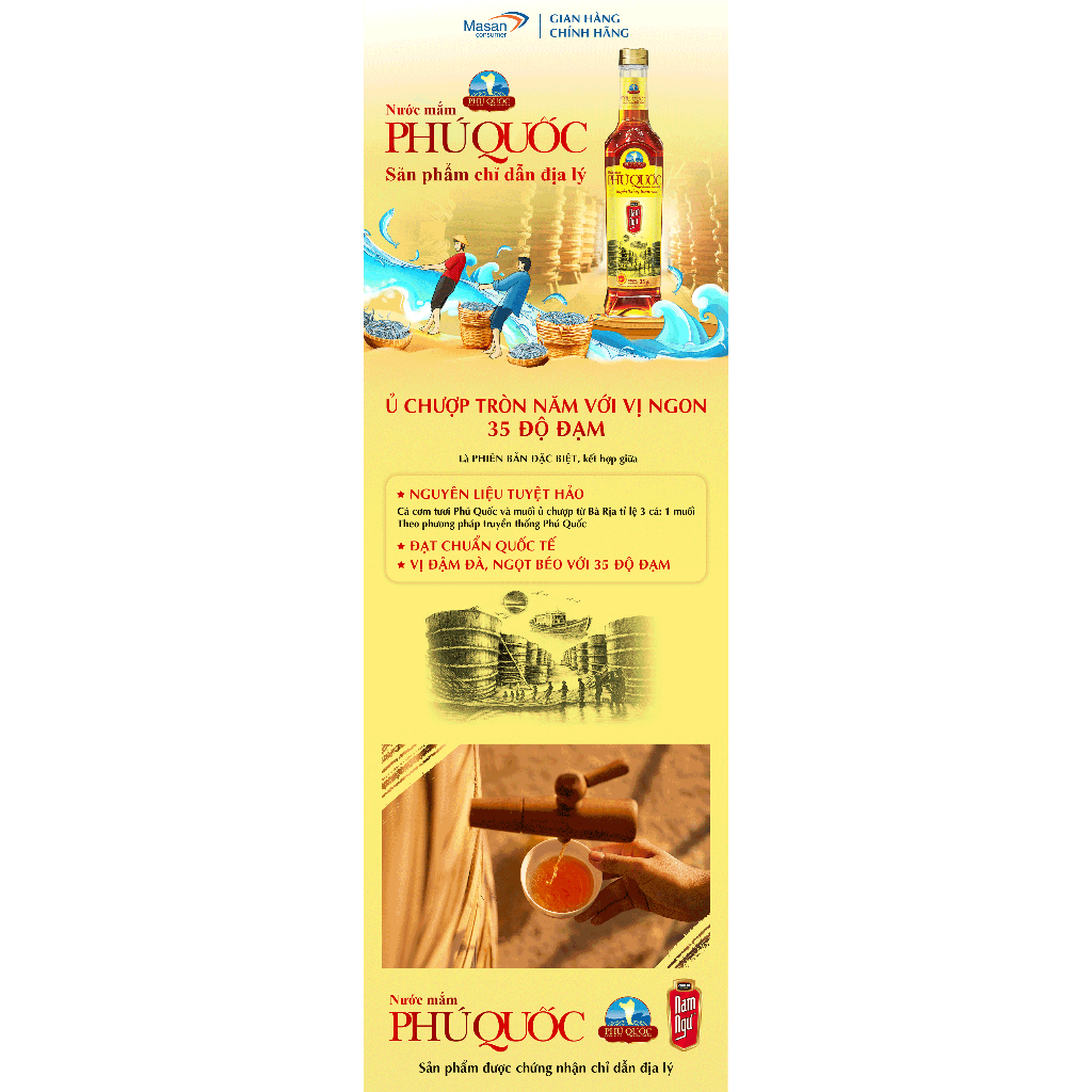 Chai Nước mắm Nam Ngư chỉ dẫn địa lý Phú Quốc 500ml