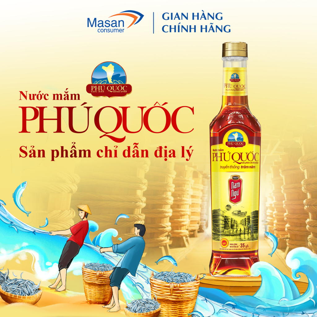 Chai Nước mắm Nam Ngư chỉ dẫn địa lý Phú Quốc 500ml