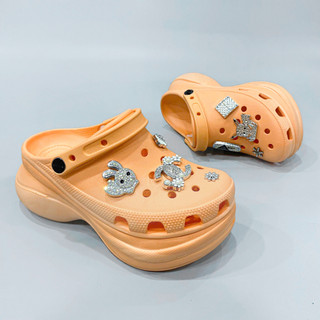 Dép sục đế thuyền uốn lượng 7 phân cao cấp, sục hack dáng chống trượt, sục nữ tặng kèm charm trang trí