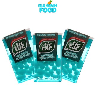 Kẹo ngậm Tictac hộp nhỏ 14.5g - Cam, Bạc hà, Bạc hà lục, Dâu bạc hà
