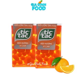 Kẹo ngậm Tictac hộp nhỏ 14.5g - Cam, Bạc hà, Bạc hà lục, Dâu bạc hà