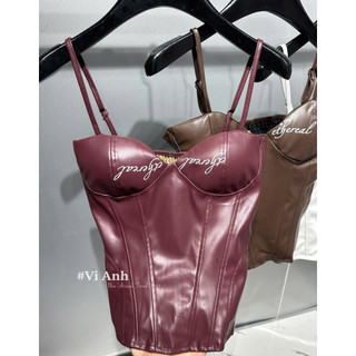QCL1 6761 Áo 2s da lưng chun,sẵn đệm ngực mới về siêu chất(Freesize)