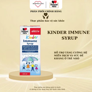 Siro tăng đề kháng cho bé Doppelherz Kinder Immune Syrup hỗ trợ phòng ngừa ốm vặt cho bé