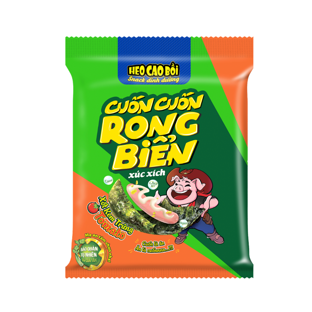 [Chọn vị] Combo 10 gói xúc xích heo cao bồi cuốn cuốn