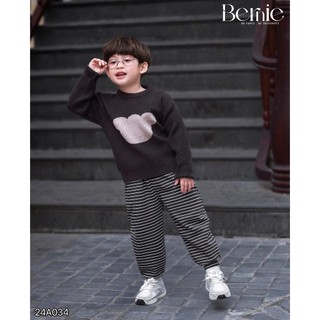Áo len dài tay hình gấu unisex cho bé, áo len dày dặn giữ ấm, áo len hàng đẹp bé trai