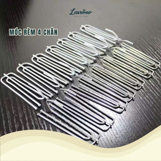 Móc Treo Rèm Cửa Vải 4 Chân LAVEMO Bằng Thép Cao Cấp Tiện Lợi Dễ Sử Dụng Không Gỉ Siêu Bền MT12