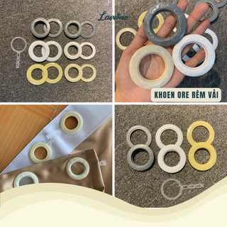Set 10 Khoen Ore Rèm Vải LAVEMO Vòng Ốp Nhựa Chống Bung K01