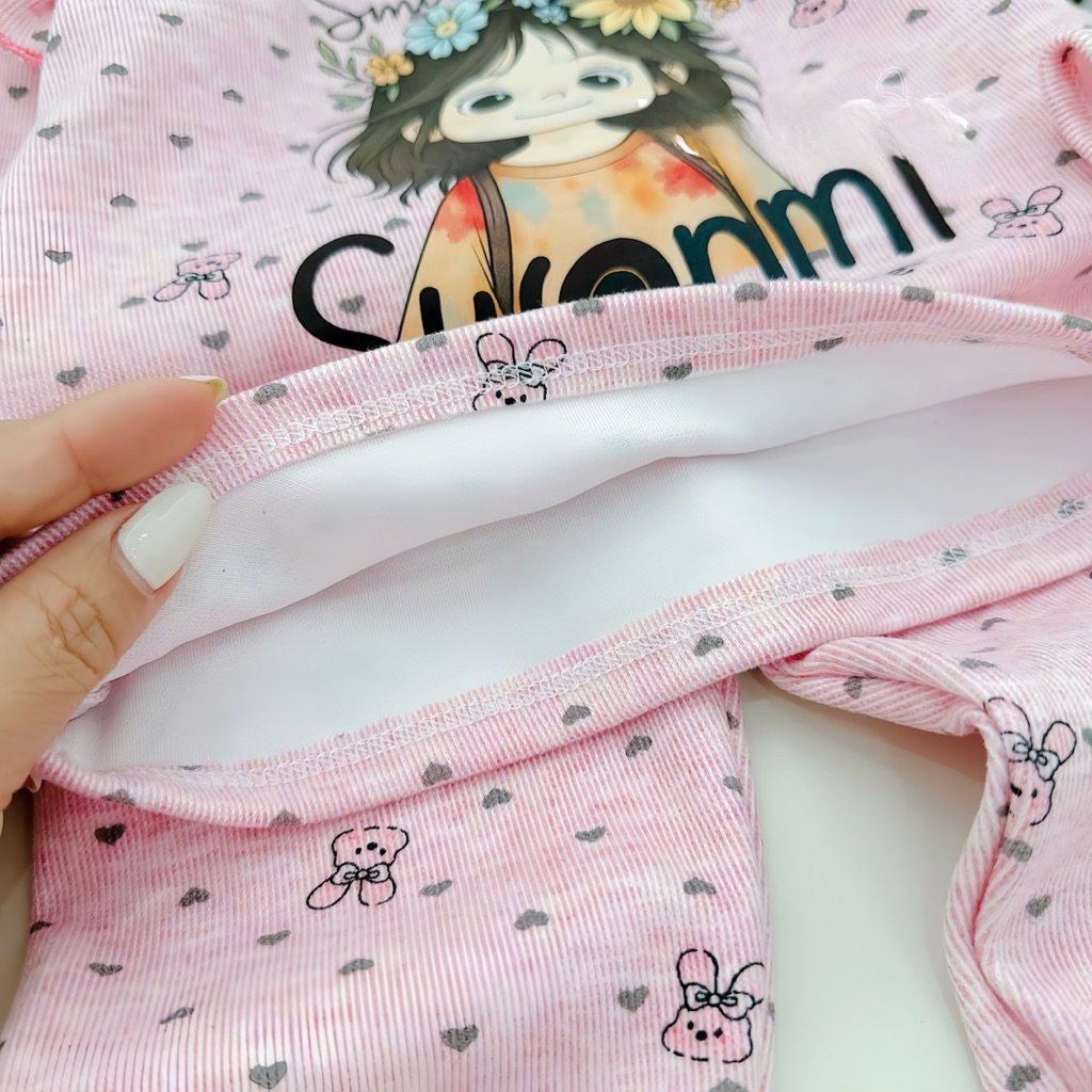 Bộ len lông thỏ xinh xắn đáng yêu cho bé gái 6kg-16kg set đồ nỉ