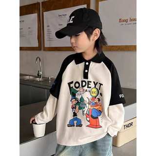 Áo Thun Polo Bé Trai Dài Tay Chất Cotton Mịn