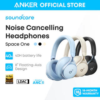 Soundcore by Anker Space One, Tai nghe chống ồn chủ động 98%, Thời gian phát ANC 40 giờ, A3035