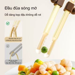 Youkebei đũa tập ăn cho bé Phù hợp cho trẻ em trên 12 tháng tuổi Có thể điều chỉnh theo độ tuổi đũa ăn cơm đũa tập ăn