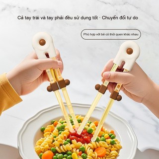 Youkebei đũa tập ăn cho bé Phù hợp cho trẻ em trên 12 tháng tuổi Có thể điều chỉnh theo độ tuổi đũa ăn cơm đũa tập ăn