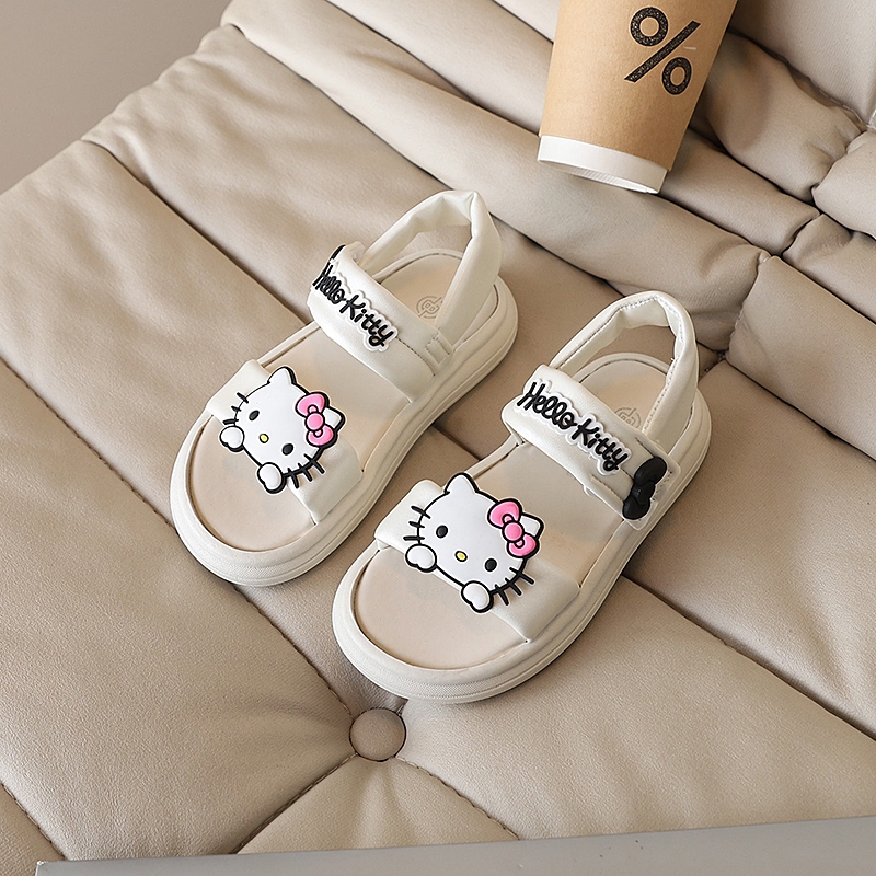 Phong cách công chúa mèo hoạt hình Hello Kitty dép bé gái thời trang chống trượt