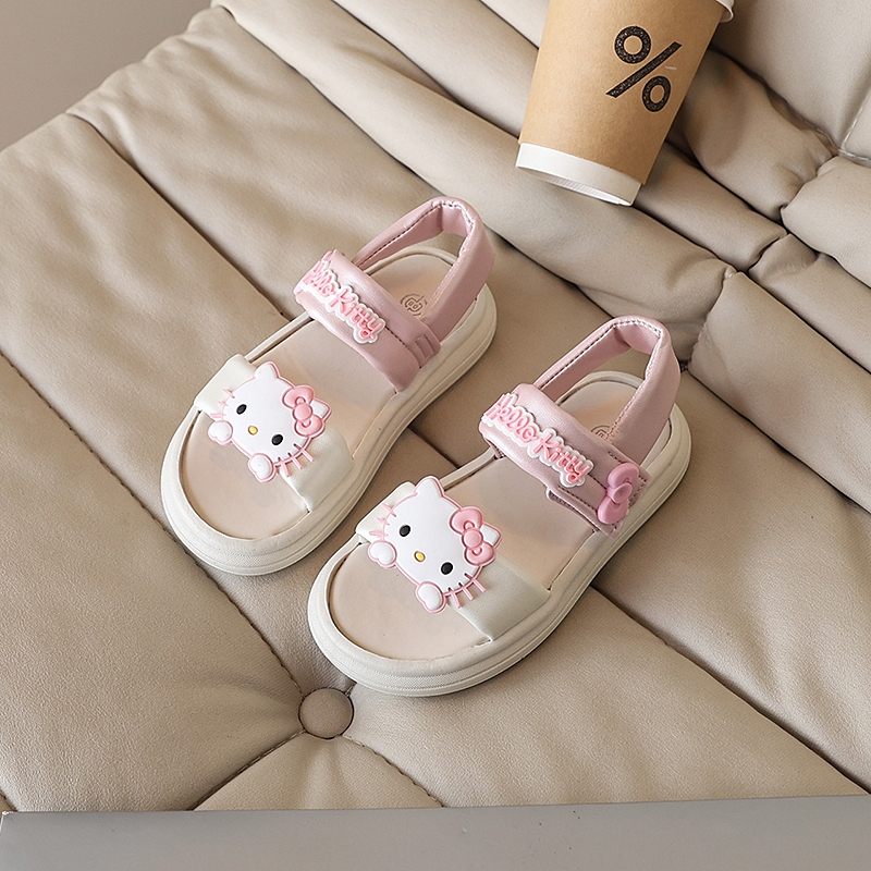 Phong cách công chúa mèo hoạt hình Hello Kitty dép bé gái thời trang chống trượt