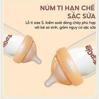 Núm ti Topgiakids Cổ rộng  Thay Bình Thủy Tinh silicon siêu mềm, thiết kế chống sặc cao cấp,núm thay thế   (1c/hộp)
