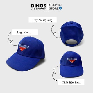 Mũ Nón Kết Đoàn Thanh Niên Dinos Form Chuẩn, Vải Kaki, Màu Xanh, Thêu Logo