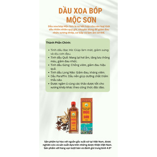 Dầu xoa bóp dược liệu Mộc Sơn 50ml