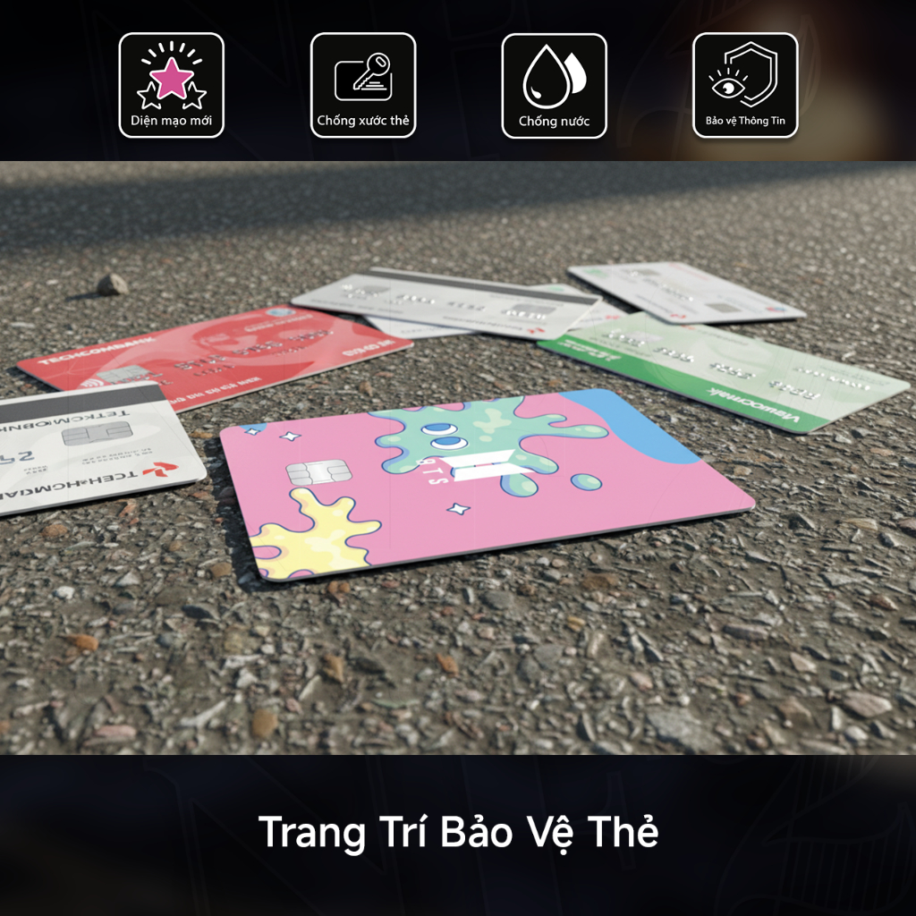 Miếng Dán Trang Trí MAP OF THE SOUL 7 BTS - Decal Thẻ ATM (Thẻ Chung Cư, Thẻ Xe, Debit, Credit) NF2
