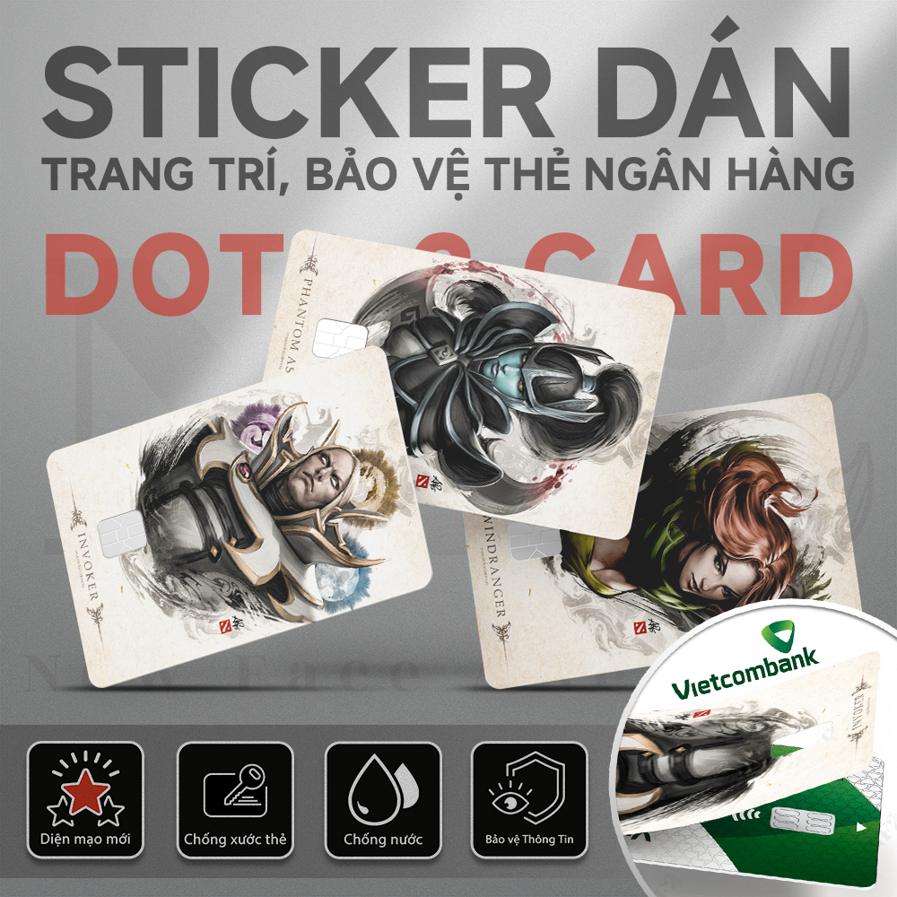 Miếng Dán Trang Trí HAPPY CHRISTMAS DOTA 2 - Decal Thẻ ATM (Thẻ Chung Cư, Thẻ Xe, Debit, Credit) NF2