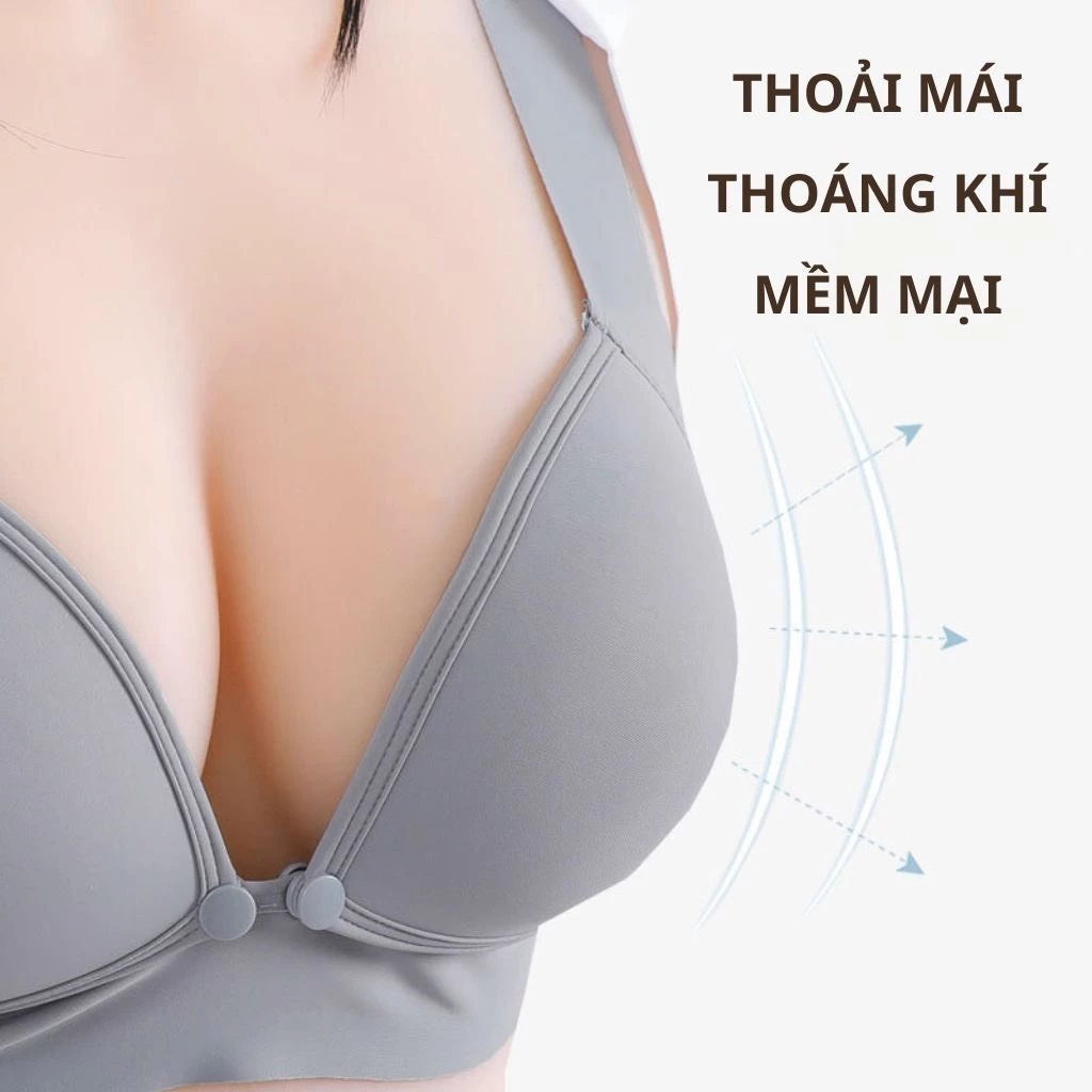 [Peinn]Áo Ngực Bầu Cho Con Bú Larosa Chất Liệu Su Non Siêu Mềm Mát Chống Chảy Xệ Bigsize