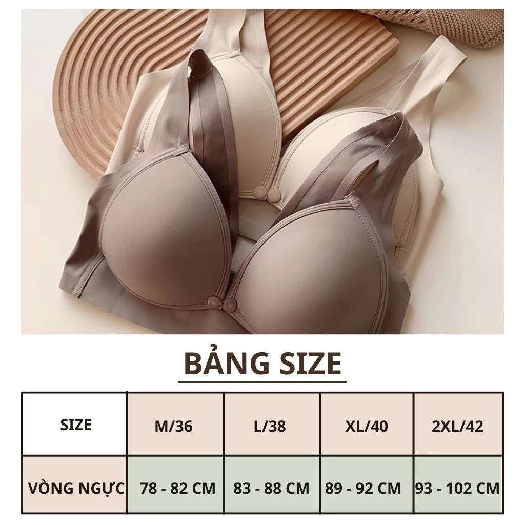 [Peinn]Áo Ngực Bầu Cho Con Bú Larosa Chất Liệu Su Non Siêu Mềm Mát Chống Chảy Xệ Bigsize