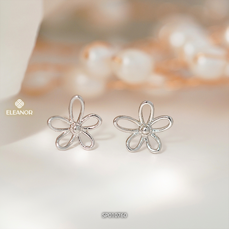 Bông tai nữ mini chuôi bạc 925 Eleanor Accessories hình hoa phụ kiện trang sức khuyên tai 10760