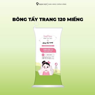 Bông Tẩy Trang Befou 120 Miếng Vuông To