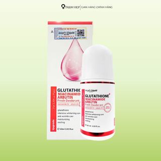 Lăn Khử Mùi Mát Lạnh Angel's Liquid Glutathione Plus Niacinamide Arbutin Cooling Fresh Deodorant (60ml)