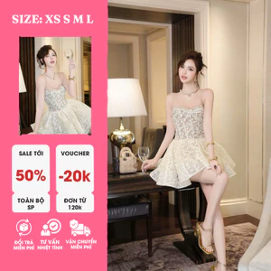 Đầm Ren Thêu Nổi Xòe Ngắn Tiểu Thư – Sang Trọng, Nữ Tính Và Quyến Rũ Như Nàng Thơ