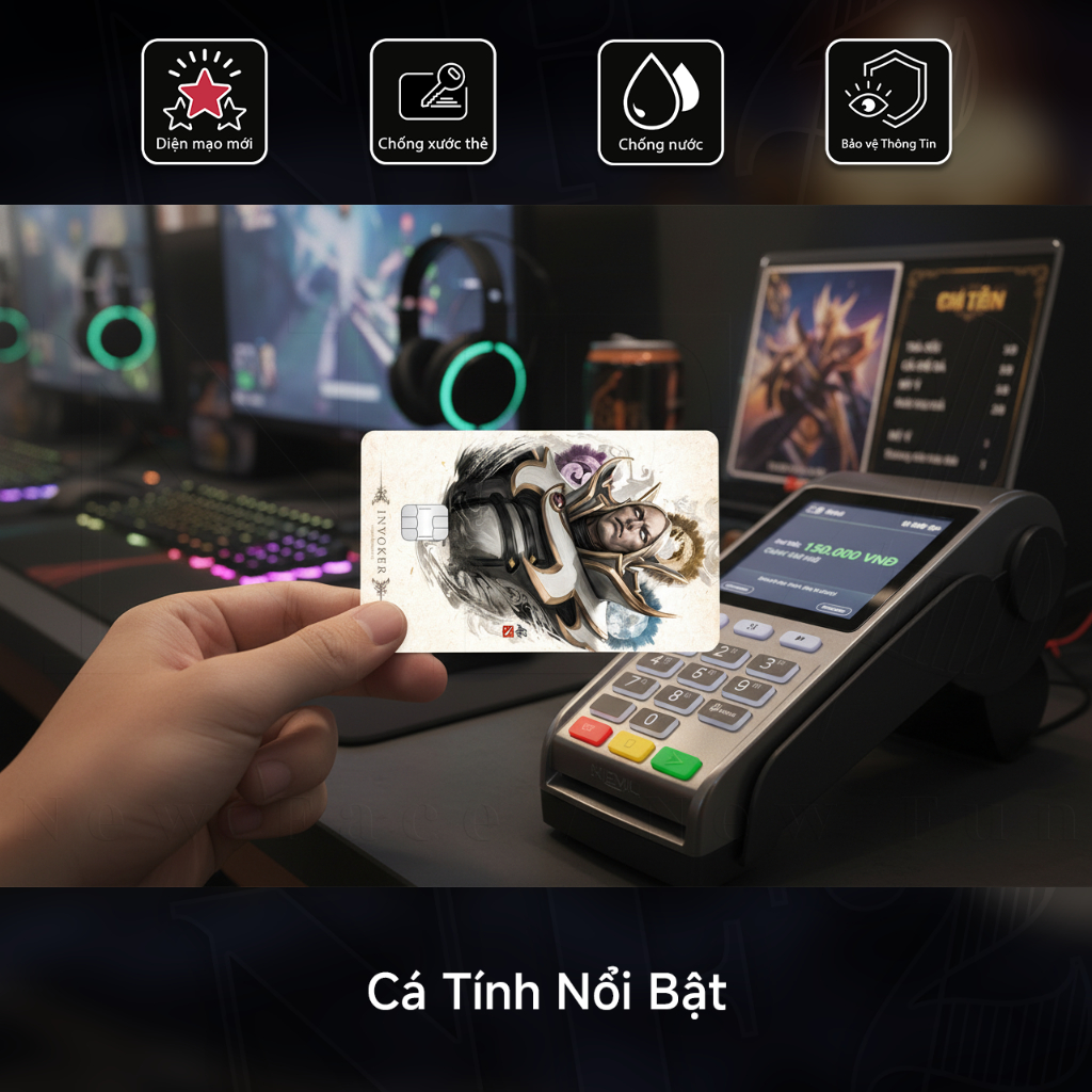 Miếng Dán Trang Trí HAPPY CHRISTMAS DOTA 2 - Decal Thẻ ATM (Thẻ Chung Cư, Thẻ Xe, Debit, Credit) NF2