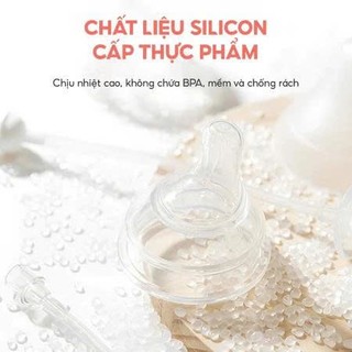 Núm ti bình PPSU Topgiakids silicon siêu mềm, thiết kế chống sặc cao cấp, núm thay thế bình PPSU