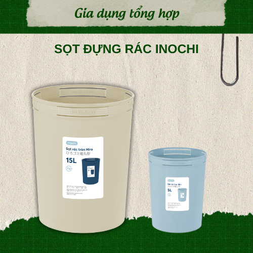 Sọt đựng rác inochi 5 10 15L đựng trong văn phòng, nhà bếp, thùng rác ...