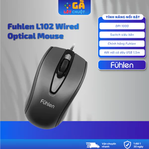 Chuột Có Dây Fuhlen L102 – Dòng Chuột  Giá Tốt, Bền Bỉ, Ổn Định dành cho văn phòng