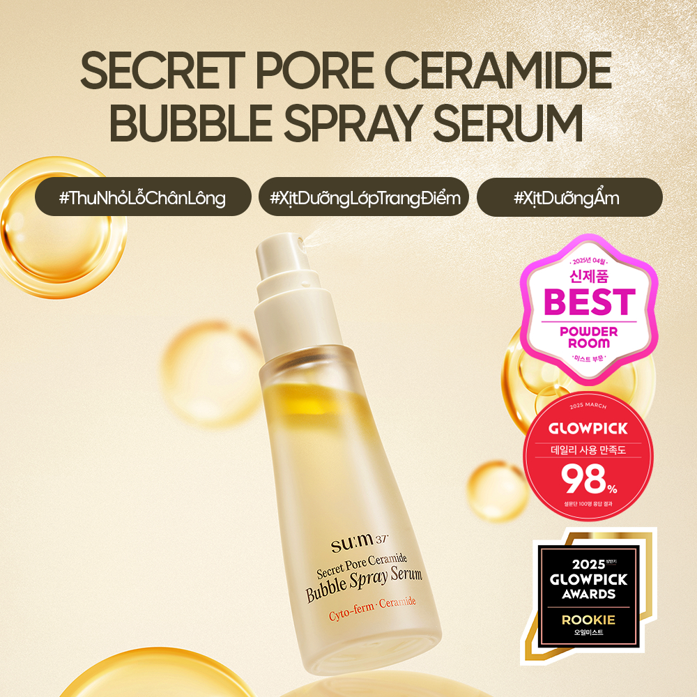 [SU:M37 OFFICIAL] Tinh chất dạng xịt Su:m37 Secret Pore Ceramide Bubble Spray Serum 60ml