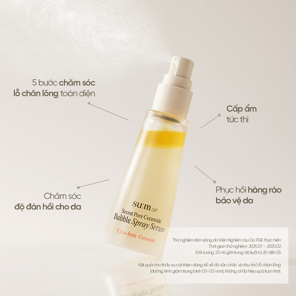 [SU:M37 OFFICIAL] Tinh chất dạng xịt Su:m37 Secret Pore Ceramide Bubble Spray Serum 60ml