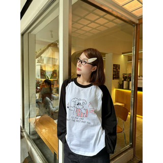 Áo Thun Tay Dài Boxy RAGLAG Nam / Nữ - BLACK - Kraken Drk Cotton 260gsm hình in đáng yêu