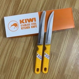 Combo 3 [1 dao] Dao gọt trái cây, hoa quả cán màu vàng, lưỡi dao làm từ chất liệu thép không gỉ sắc bén