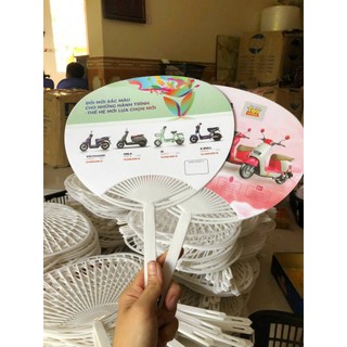 Quạt nhựa cầm tay quảng cáo in logo – quà tặng sự kiện, hội chợ, marketing doanh nghiệp giá rẻ