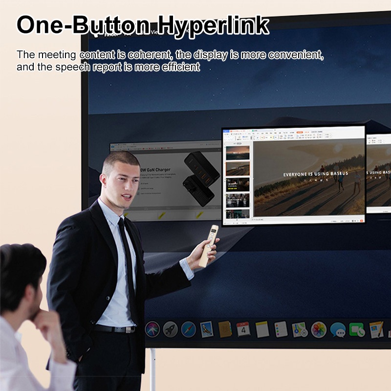 Bút trình chiếu Powerpoint, bút bấm thuyết trình 3A 2.4GHz, Điều khiển từ xa bền bỉ di động USB