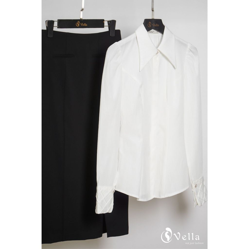 Áo Sơ Mi Nữ Công Sở Trắng Dài Tay Thanh Lịch – Vella Fashion VA25001 VV25002