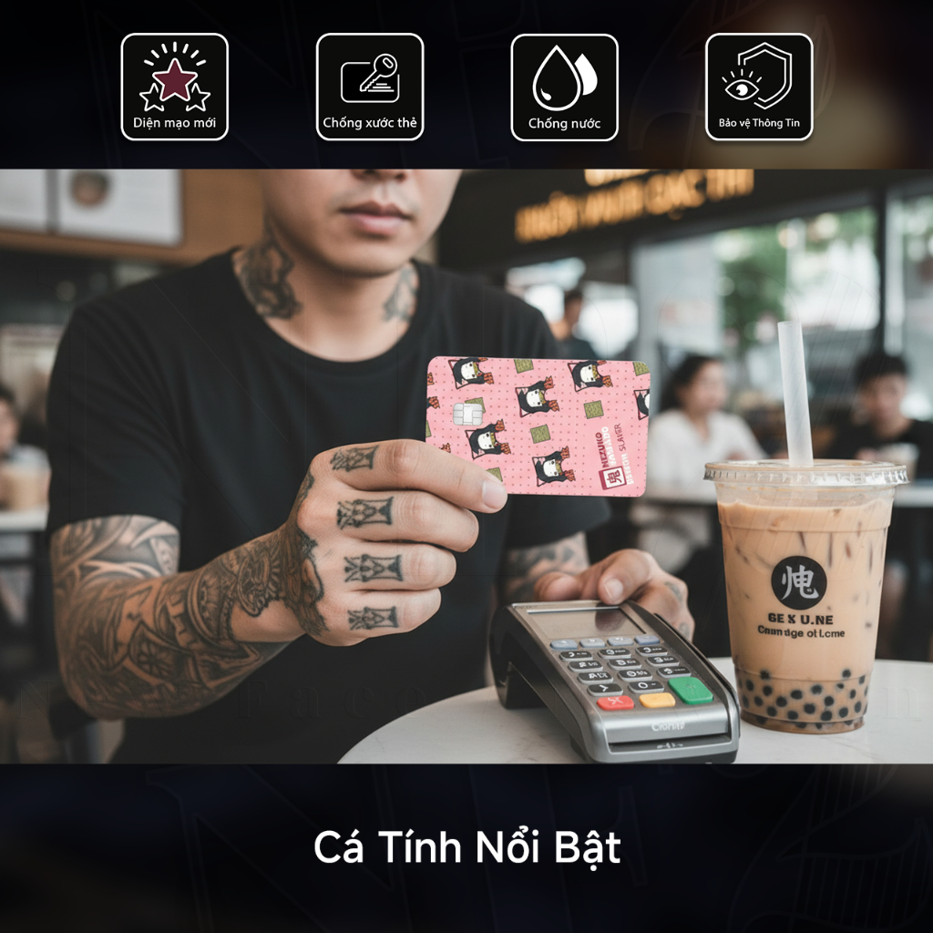 Miếng Dán Trang ICONS DEMON SLAYER - Sticker Thẻ ATM (Thẻ Chung Cư, Thẻ Xe, Debit, Credit) NF2