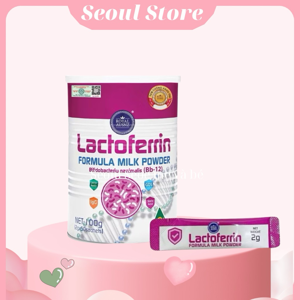Lactoferrin Hồng Hoàng Gia Úc Tăng Cường Sức Đề Kháng Cho Bé Hộp 50 gói x 2g